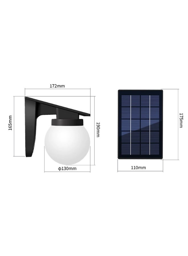 Solar-powered wall lamp, outdoor waterproof, for courtyard landscape, villa garden decoration, human body sensor lighting fixture - Image 2